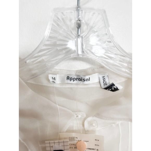 Vintage‎ Appraisal Sheer Embroidered Blouse - Picture 6 of 8